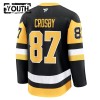 Pittsburgh Penguins Fanatics Premium Sidney Crosby 2024-25 Heim Schwarz Trikot - Kinder